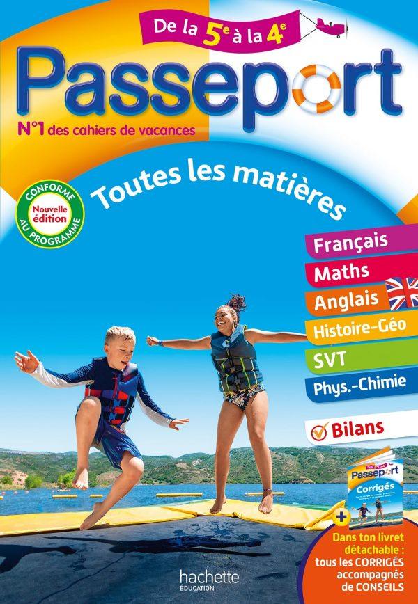 PASSEPORT - TOUTES LES MATIERES - DE LA 5E A LA 4E - CAHIER DE VACANCES 2024