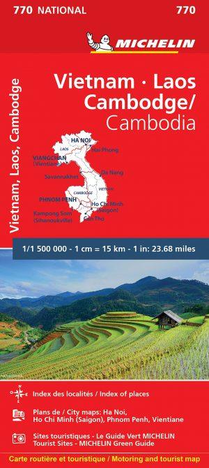 CARTE NATIONALE VIETNAM LAOS CAMBODGE / VIETNAM LAOS CAMBODIA