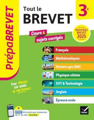 PREPABREVET - TOUT LE BREVET 2025 - 3E (TOUTES LES MATIERES)
