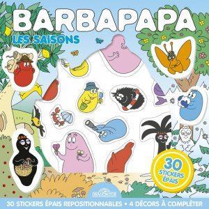 BARBAPAPA - POCHETTE DE STICKERS REPOSITIONNABLES - LES SAISONS